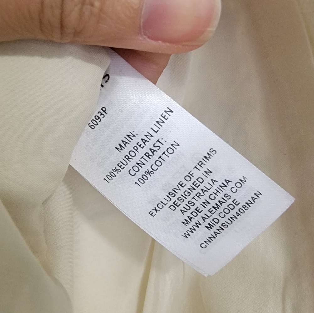 Alemais Cream High-Waist Printed Bermuda Shorts with Blue Toile Motif - Picture 7 of 7